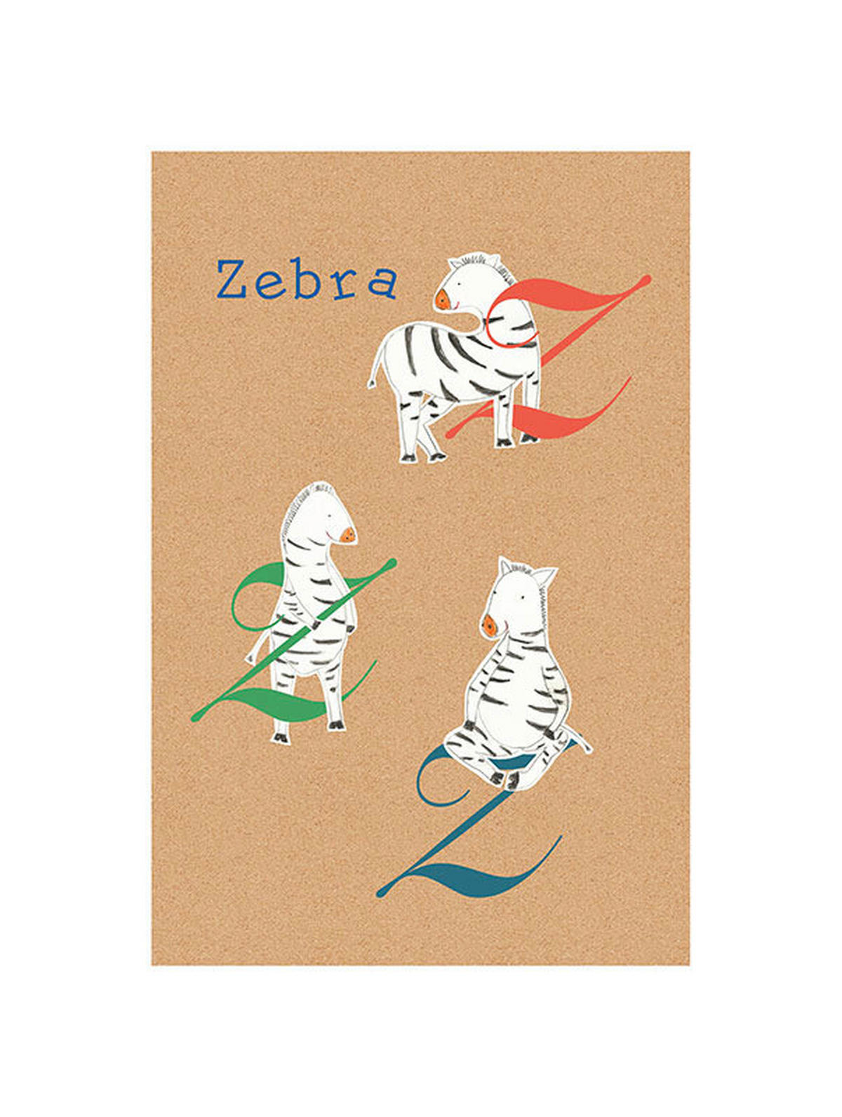 Komar Poster ABC Animal Z Buchstaben B/L: ca. 30x40 cm ABC Animal Z - (30,00/40,00cm) - Komar