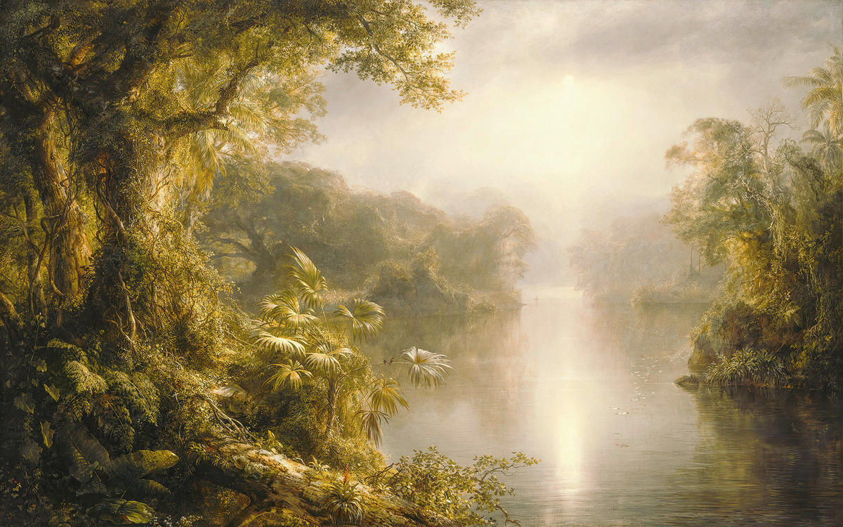 Komar Fototapete Rio de Luz Landschaft B/L: ca. 400x250 cm Rio de Luz - (400,00/250,00cm) - Komar
