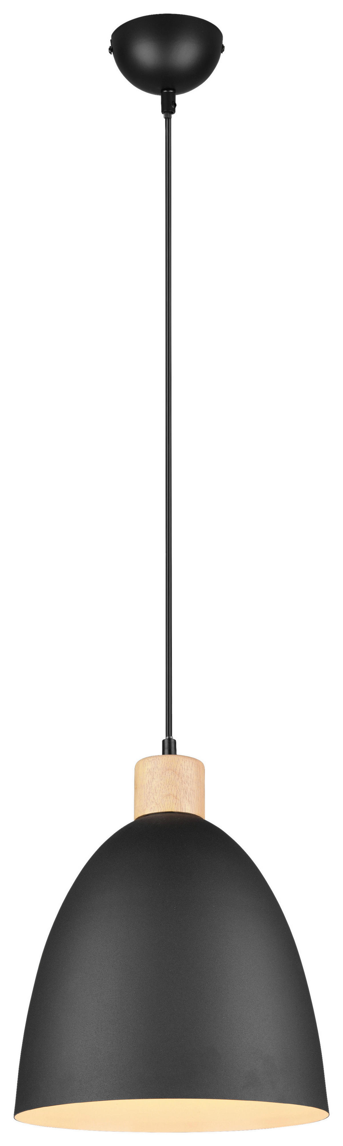 Reality Pendelleuchte R30681032 mattschwarz Metall H/D: ca. 150x25 cm E27 1 Brennstellen Jagger - mattschwarz (25,00/150,00cm) - Reality
