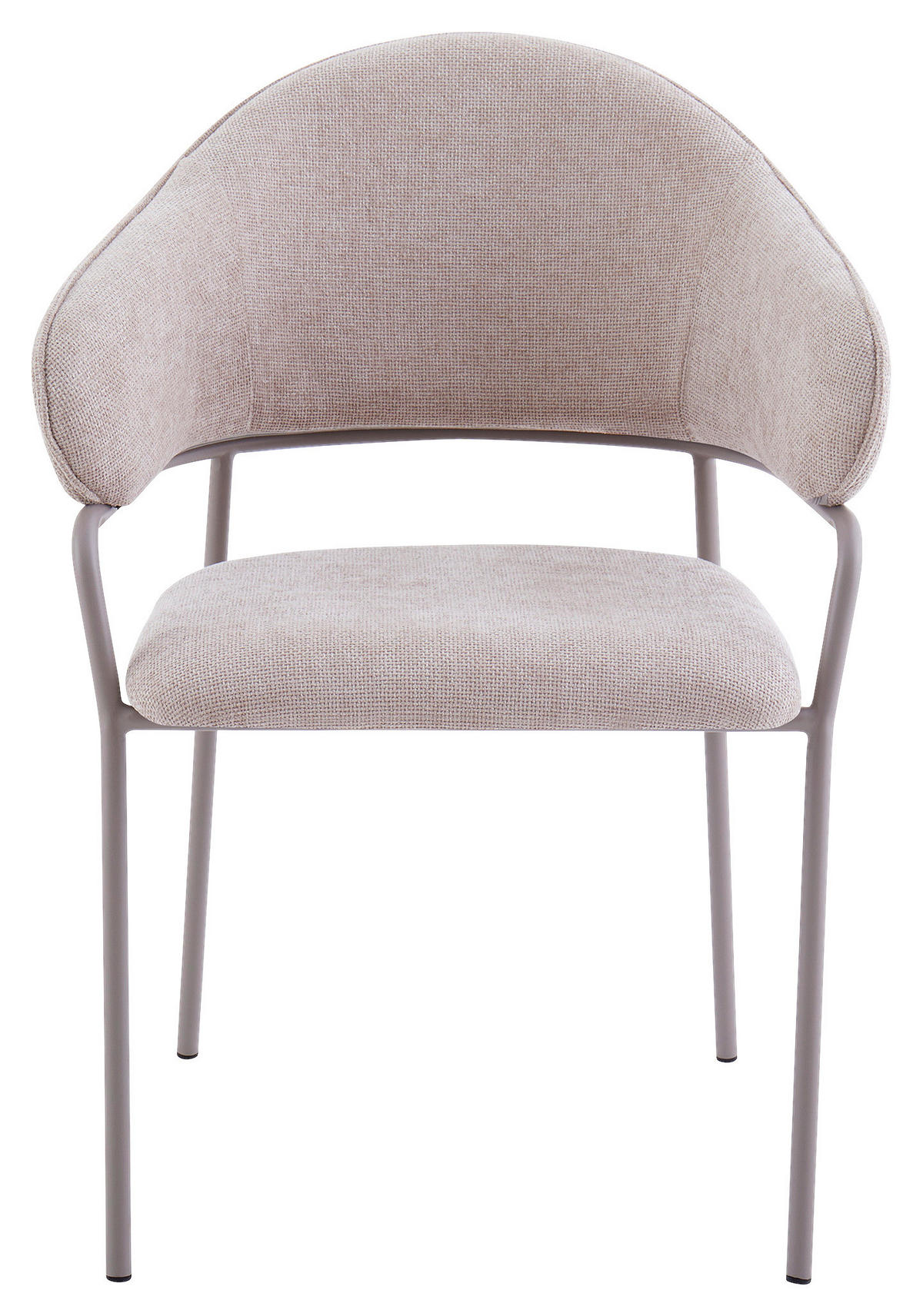 Stuhl CURVE grau taupe Metall Stoff B/H/T: ca. 60x86x58 cm CURVE - taupe/grau (60,00/86,00/58,00cm) - byLIVING