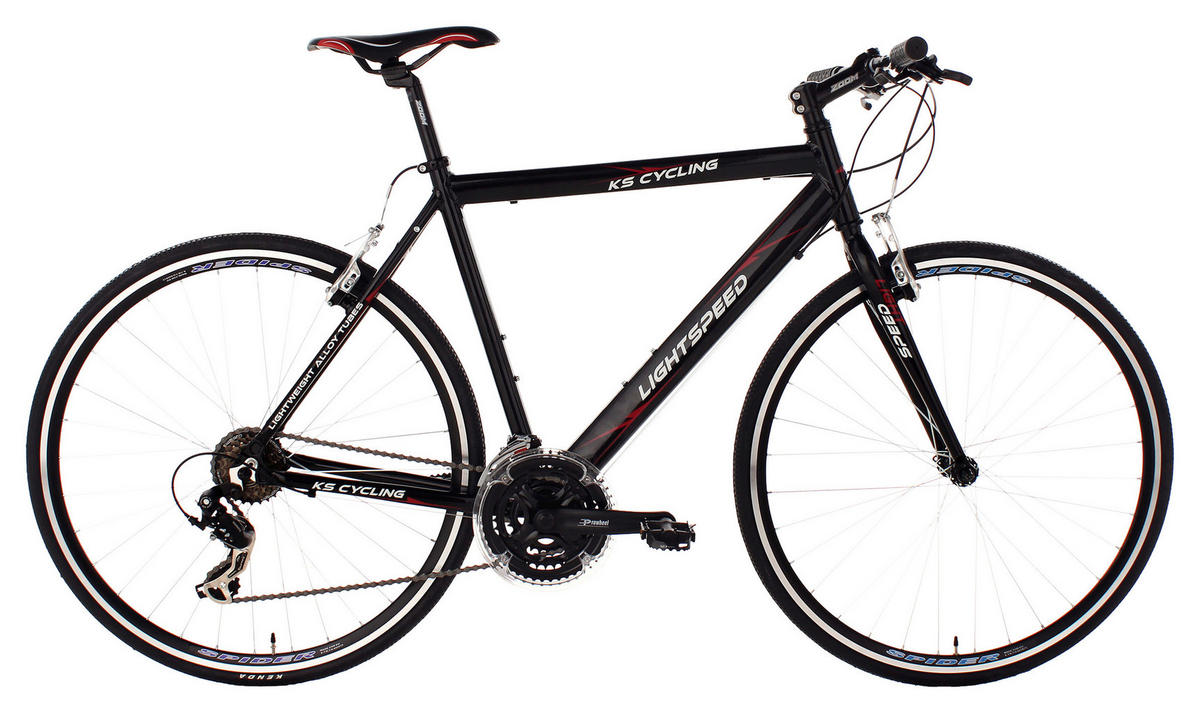 KS-Cycling Fitnessrad Lightspeed Lightspeed 28 Zoll Rahmenhöhe 58 cm 21 Gänge schwarz schwarz ca. 28 Zoll Lightspeed - schwarz (58,00cm) - KS-Cycling