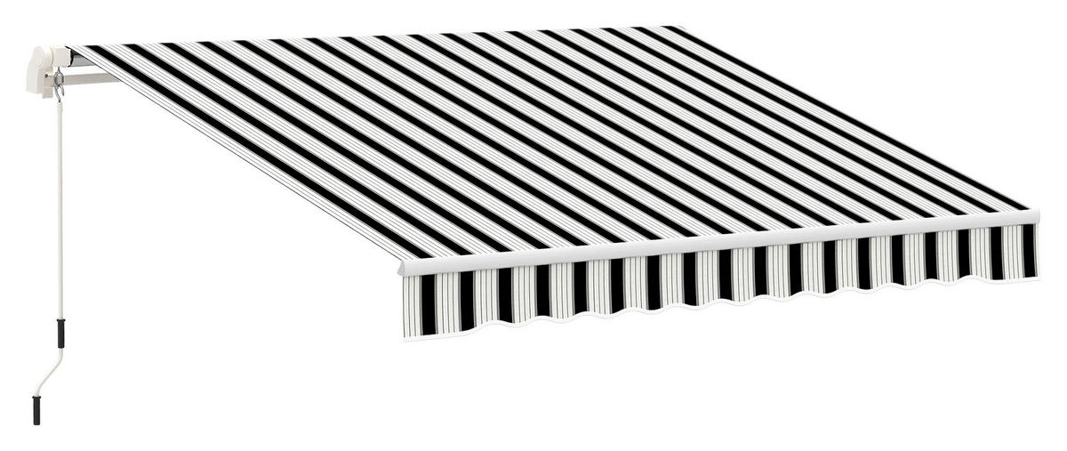 Gelenkmarkise weiß B/L: ca. 245x395 cm Gelenkmarkise - blau/weiß (245,00/395,00cm) - Outsunny