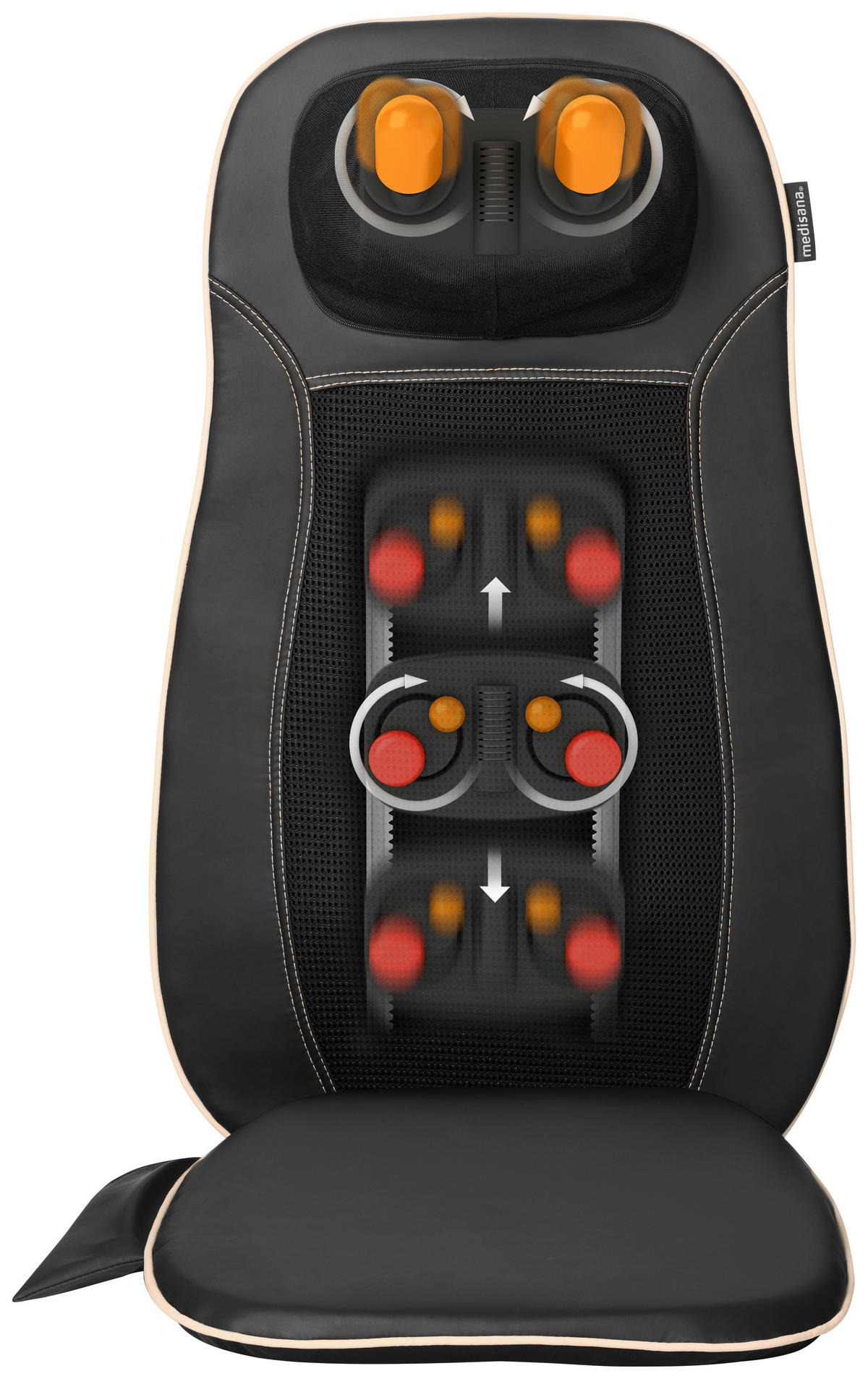 medisana Massagesitzauflage 88930 schwarz anthrazit Stoff Kunststoff B/H/L: ca. 40x9x118 cm ca. 48 W Massagesitzauflage 88930 - schwarz/anthrazit (118,00/40,00/9,00cm) - medisana