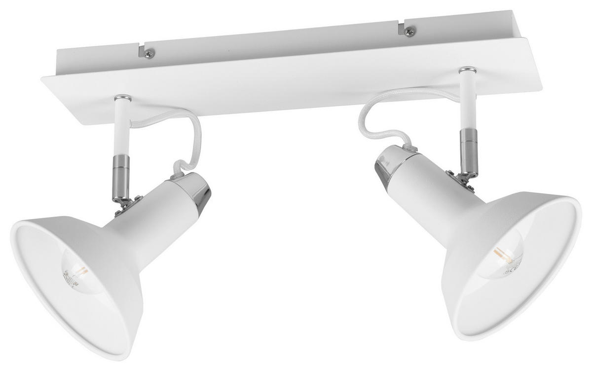 TRIO Strahler Roxie weiß Chrom Metall B/H/L/D: ca. 13,7x22,8x40x13 cm E14 2 Brennstellen Roxie - weiß/Chrom (40,00/13,70/22,80cm) - Trio