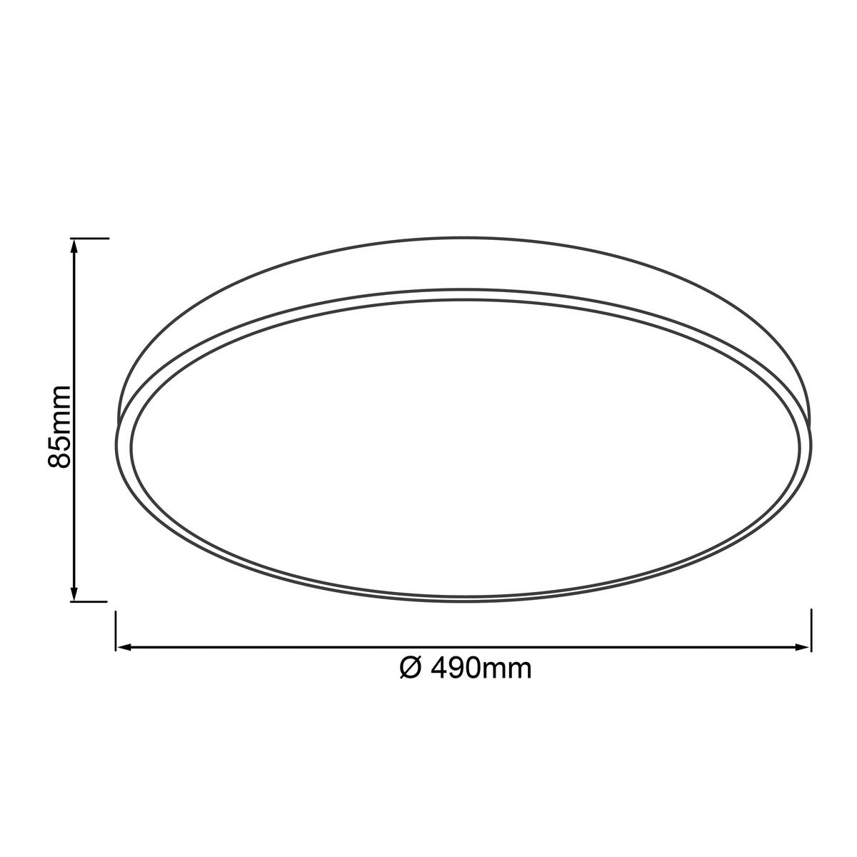 Slimline ca. bei online kaufen weiß G97014/76 cm Brilliant H/D: POCO 8,5x49 Deckenleuchte ▷ schwarz Kunststoff Metall