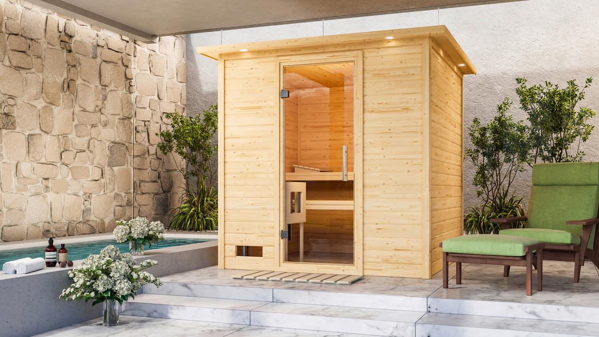 Karibu Sauna Maxi B/H/T: ca. 196x200x196 cm Maxi - (196,00/200,00/196,00cm) - Karibu