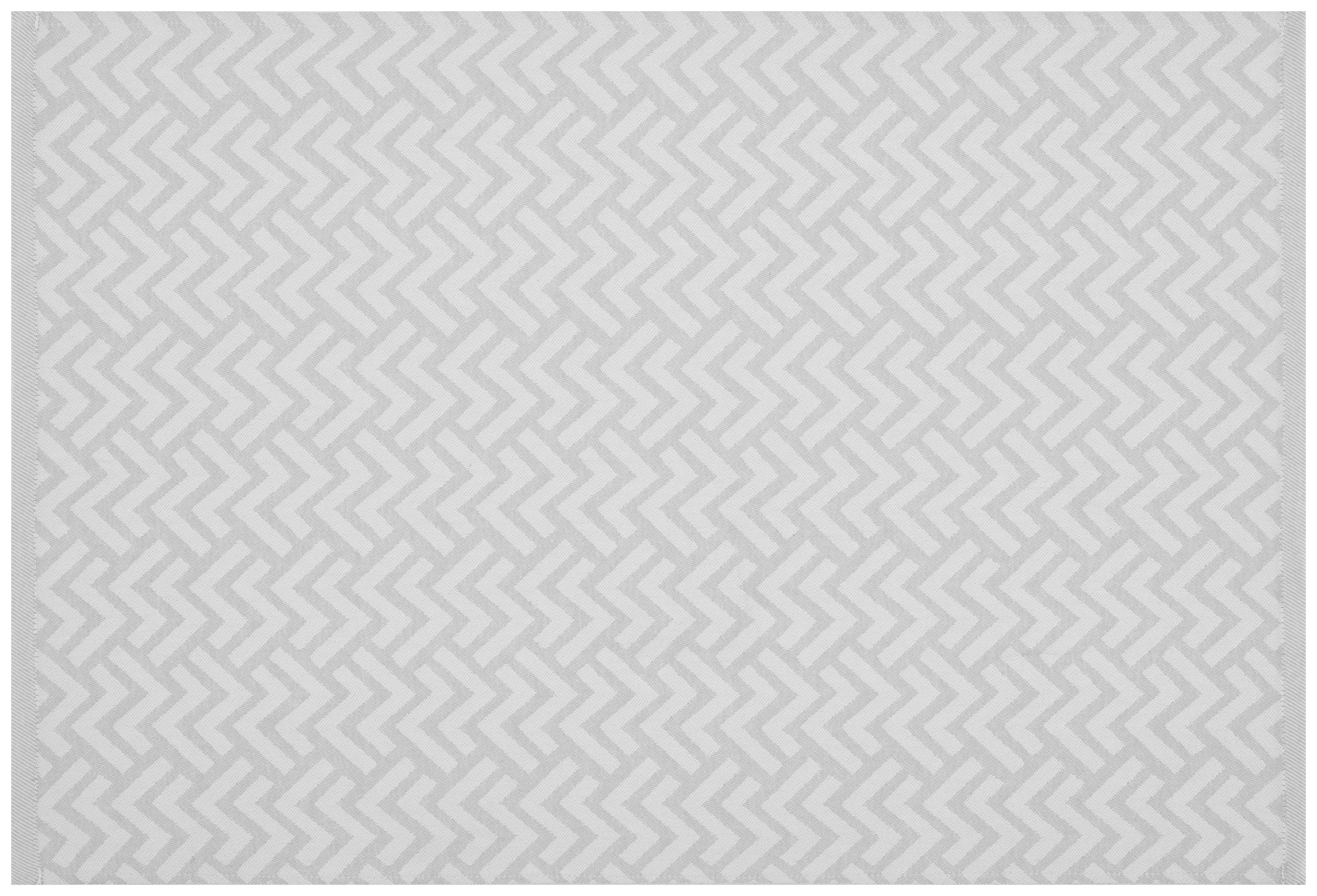 Geschirrtuch Geschirrtuch 50x70cm ZickZack - hellgrau (50,00/70,00cm)