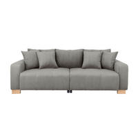 Big Sofa Alpha New dunkelgrau Microfaser B/H/T: ca. 244x85x112 cm Alpha New - buche/dunkelgrau (244,00/85,00/112,00cm)