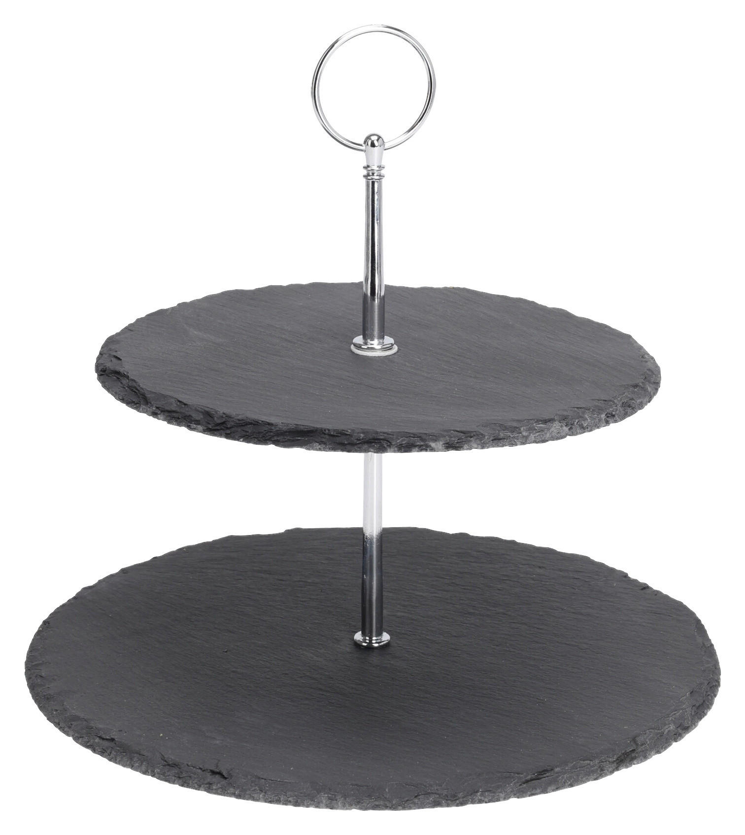 Etagere schwarz Stein Etagere_2lagig - schwarz