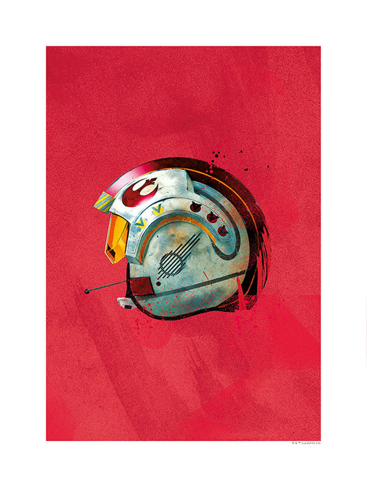 Komar Poster Star Wars Classic Helmets Rebel Pil Star Wars B/L: ca. 30x40 cm Star Wars Classic Helmets Rebel Pil - (30,00/40,00cm) - Komar