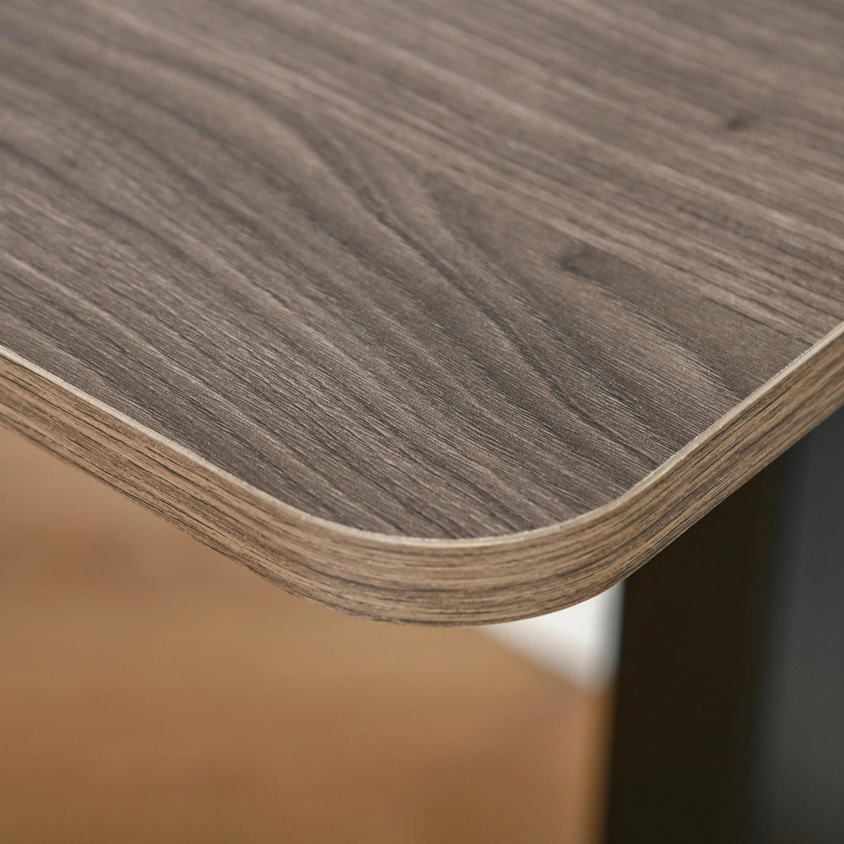 Schreibtisch 920-071V90BK natur Holz Nachbildung schwarz B/H/T: ca. 140x116x70 cm 920-071V90BK - natur/schwarz (140,00/116,00/70,00cm) - Vinsetto