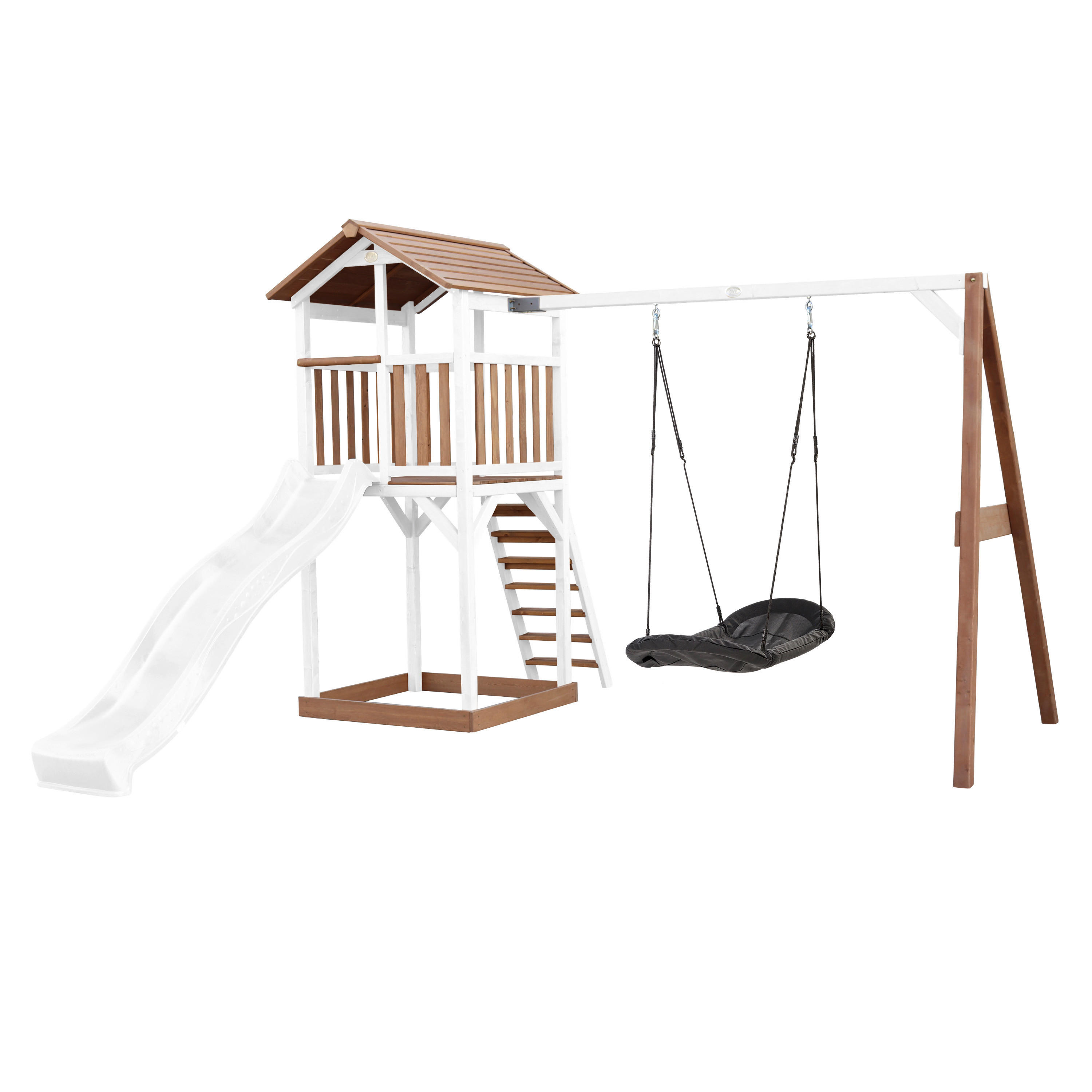 AXI Spielturm Beach Tower braun B/H/L: ca. 357x242x349 cm Beach Tower - braun/weiß (349,00/357,00/242,00cm) - AXI