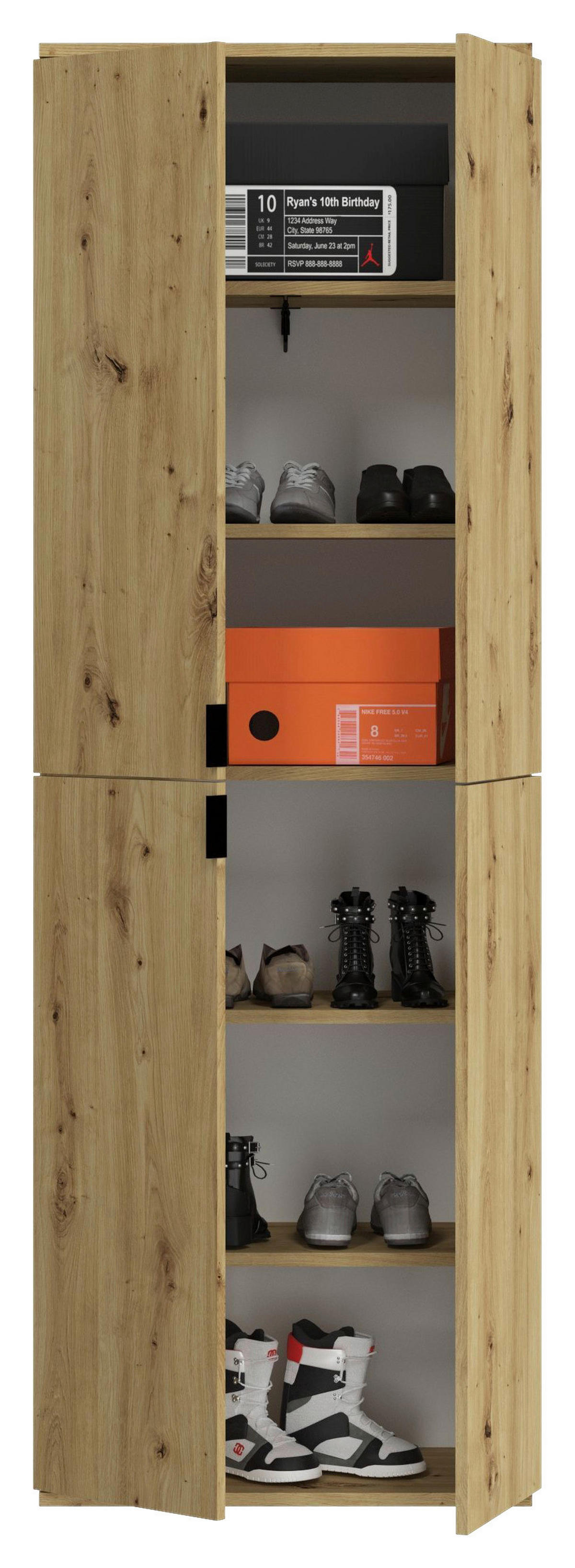 Badhochschrank PROJEKT Eiche Artisan Nachbildung B/H/T: ca. 61x193x34 cm PROJEKT - Eiche (61,00/193,00/34,00cm) - xonox.home