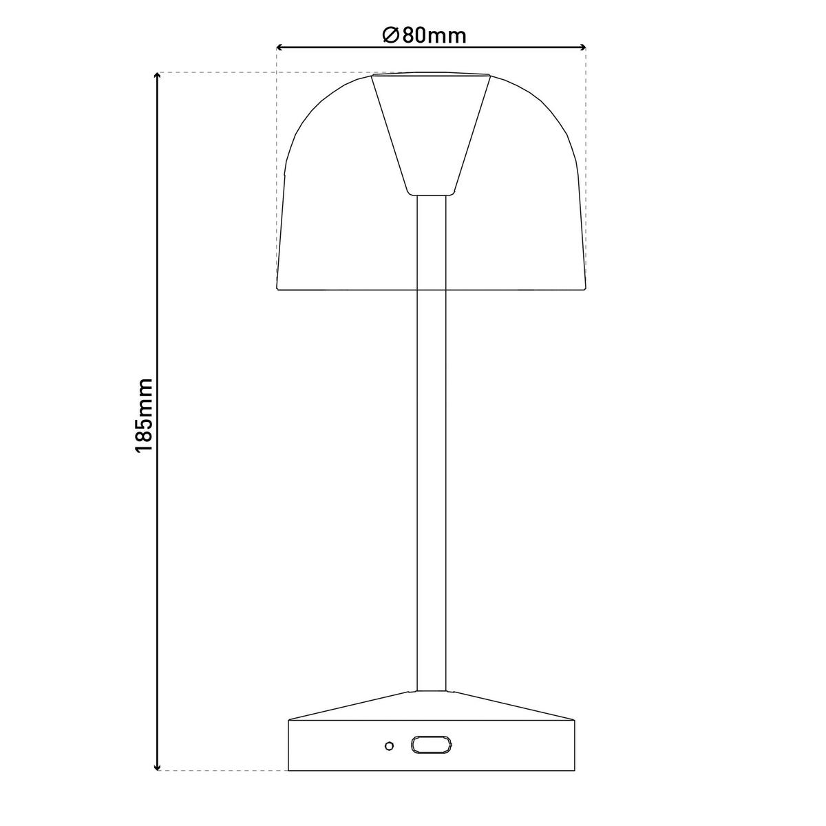 LED-Außentischleuchte gelb B/H/T/D: ca. 8x18,5x8x8 cm GOMBA - gelb (8,00/18,50/8,00cm) - Näve Leuchten