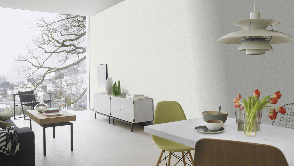 Rasch Vliestapete Struktur weiß B/L: ca. 53x1005 cm Vliestapete_470703 - weiß (53,00/1005,00cm) - Rasch