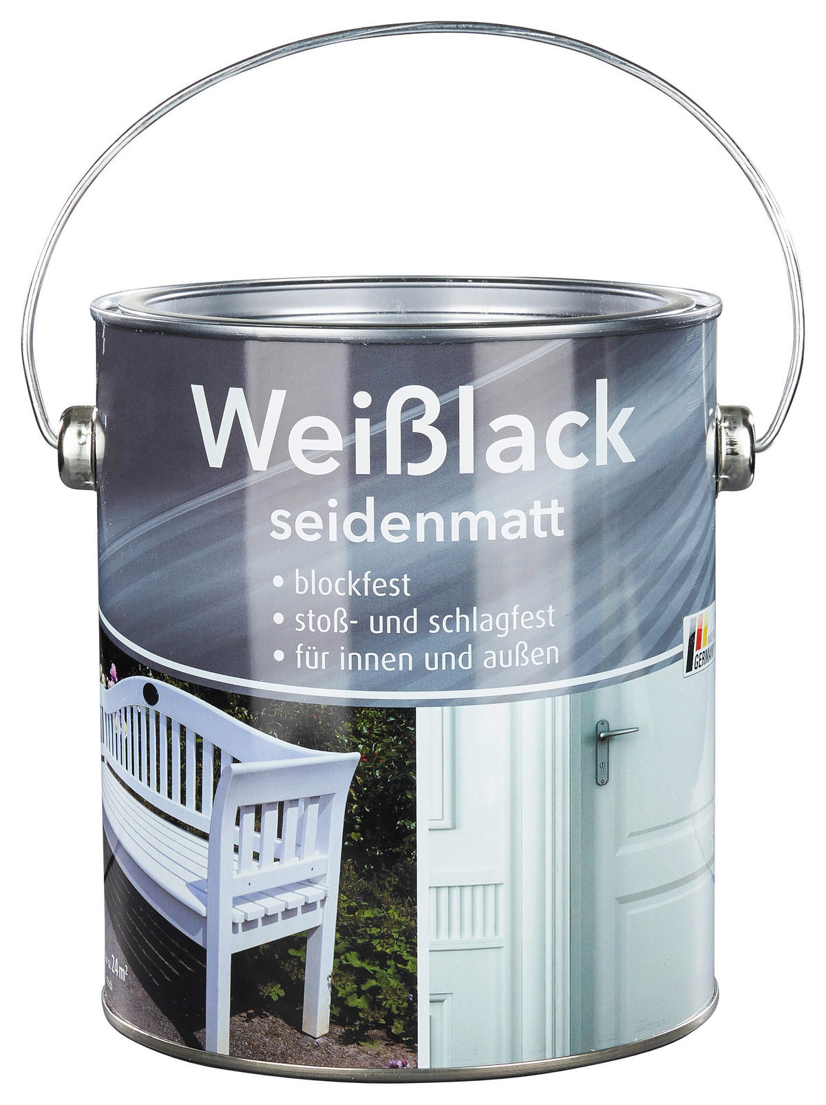 POCOline Weißlack weiß seidenmatt ca. 2 l Weißlack 2l - weiß (2,00l) - POCOline