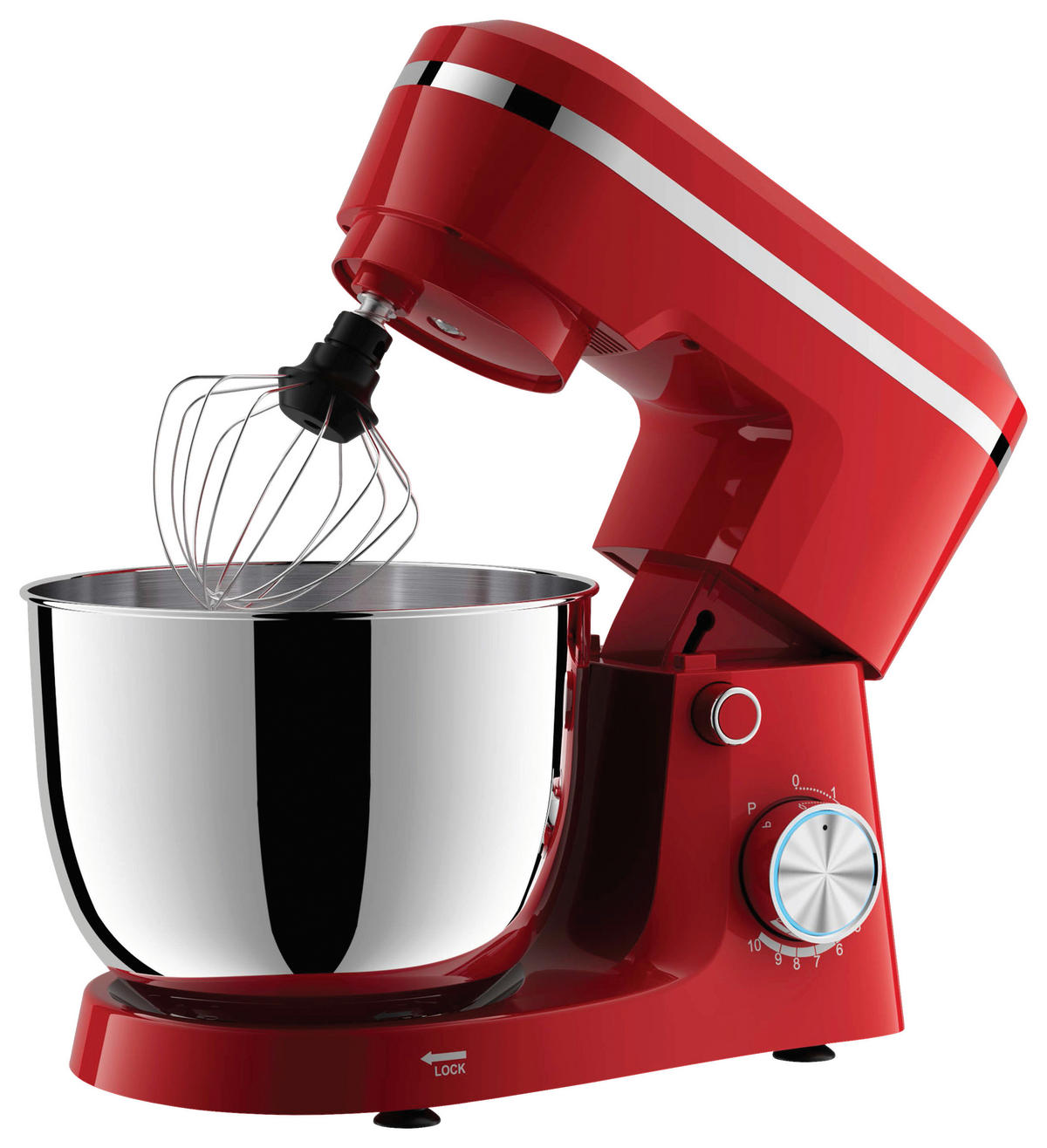 POCOline Knetmaschine Knetrax rot Metall Kunststoff B/H/L: ca. 22,55x31,45x36,1 cm ca. 4,5 l Knetmaschine 4,5l Knetrax - rot (36,10/22,55/31,45cm) - POCOline
