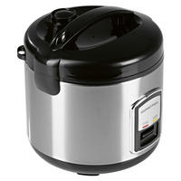 GOURMETmaxx Reiskocher schwarz silber B/H/L: ca. 23,6x25,2x23,2 cm Reiskocher_mit_Gartopf - schwarz/silber (23,20/23,60/25,20cm) - GOURMETmaxx