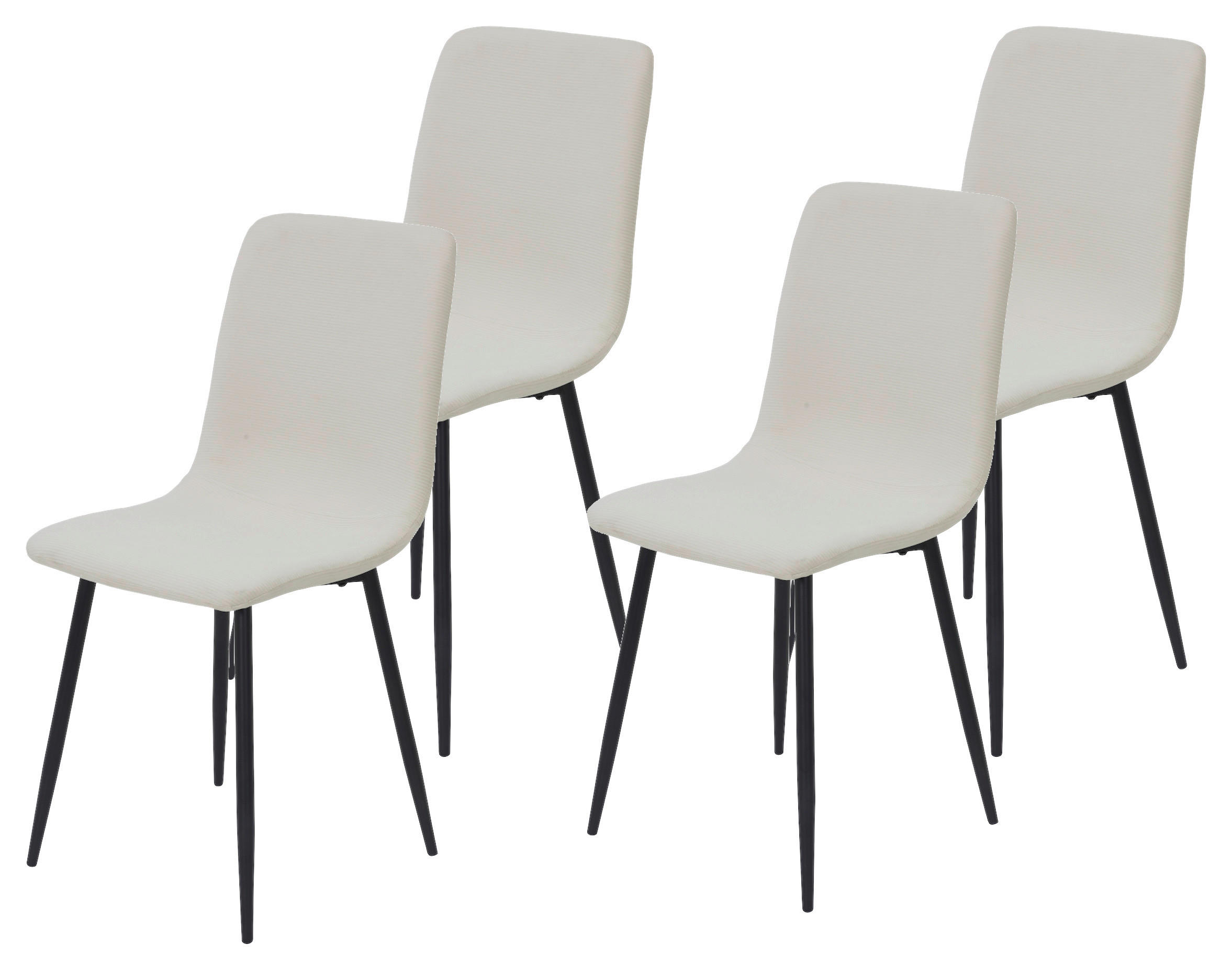Stuhl Leipzig, 4er-Set beige Microfaser B/H/T: ca. 44x92x54 cm Leipzig, 4er-Set - beige (44,00/92,00/54,00cm) - Hela