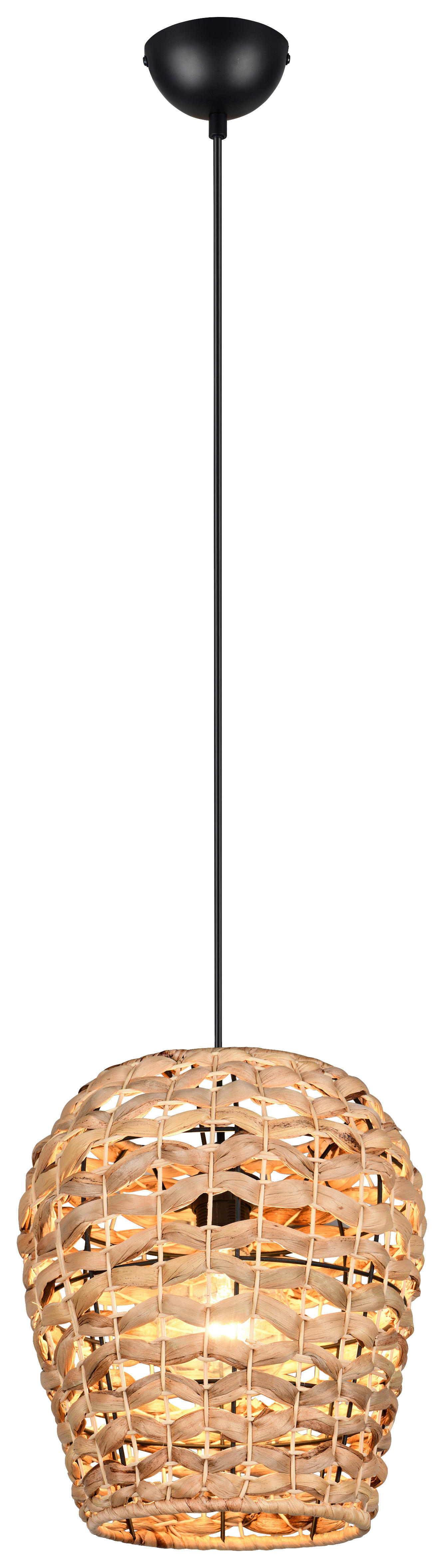 Reality Leuchten Pendelleuchte schwarz Metall H: ca. 150 cm E27 1 Brennstellen Jean - schwarz (150,00cm) - Reality Leuchten