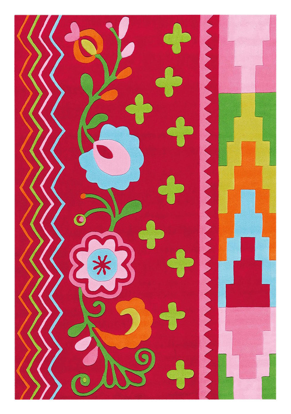 Arte Espina Kurzflorteppich Sam 4144 rosa B/L: ca. 140x200 cm Sam 4144 - mehrfarbig/rosa (140,00/200,00cm) - Arte Espina