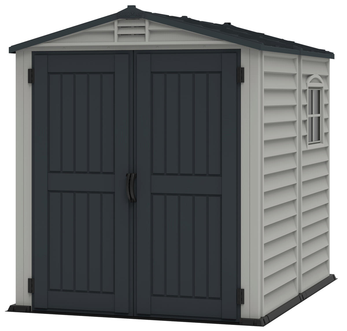 VCM Gerätehaus grau B/H/L: ca. 186x213x190 cm Gerätehaus mit Drehtür - grau (190,00/186,00/213,00cm) - VCM