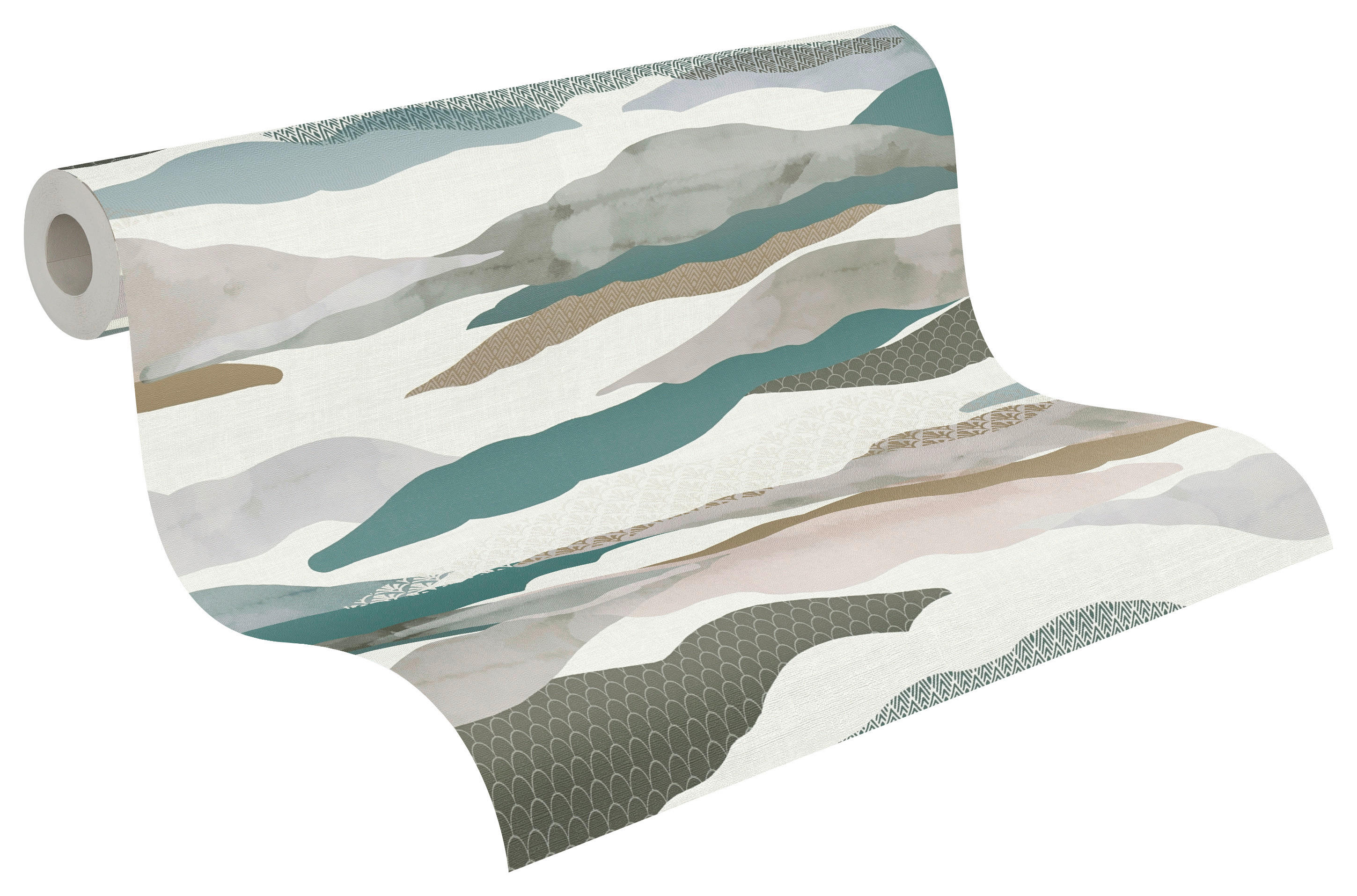 A.S.Creation Vliestapete weiß grau B/H/D: ca. 53x1005x7,5 cm Vliestapete - weiß/grau (7,50/1005,00cm) - A.S.Creation