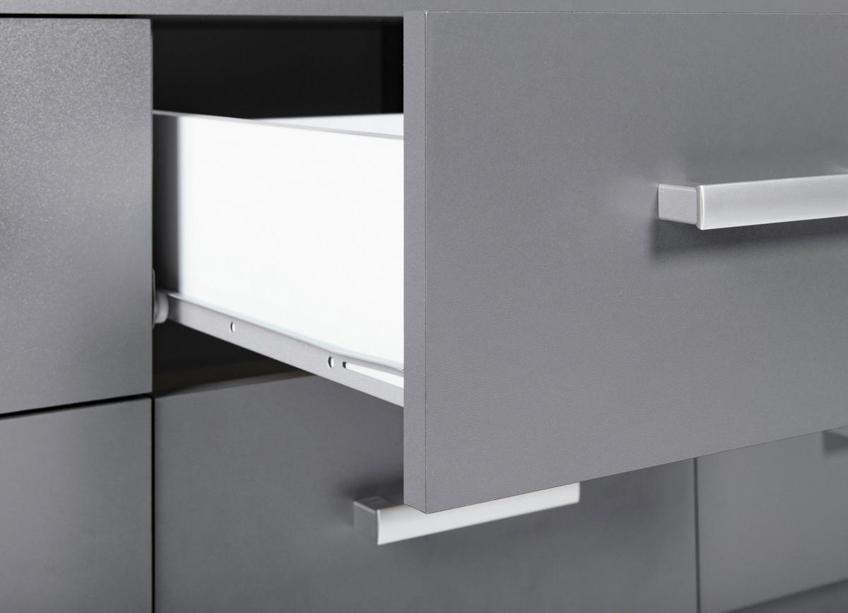 Kommode Elenzio Grafitgrau Optik B/H/T: ca. 121,8x50,8x40 cm Elenzio - (121,80/50,80/40,00cm) - Inter Link