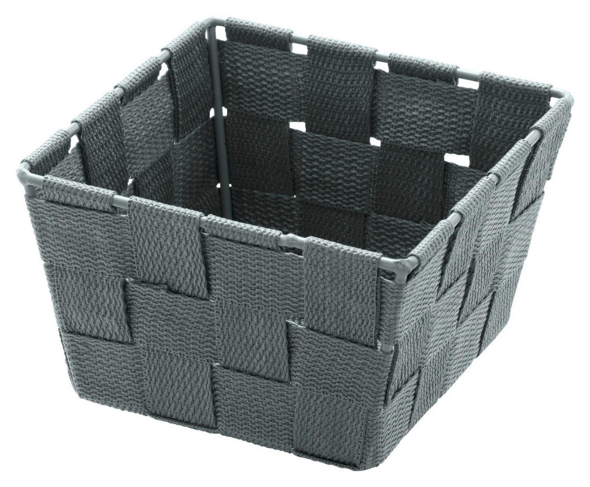 Badkorb grau Kunststoff B/H/L: ca. 14x9x14 cm Badkorb_Adria_Mini_square grau - grau (14,00/14,00/9,00cm) - Wenko