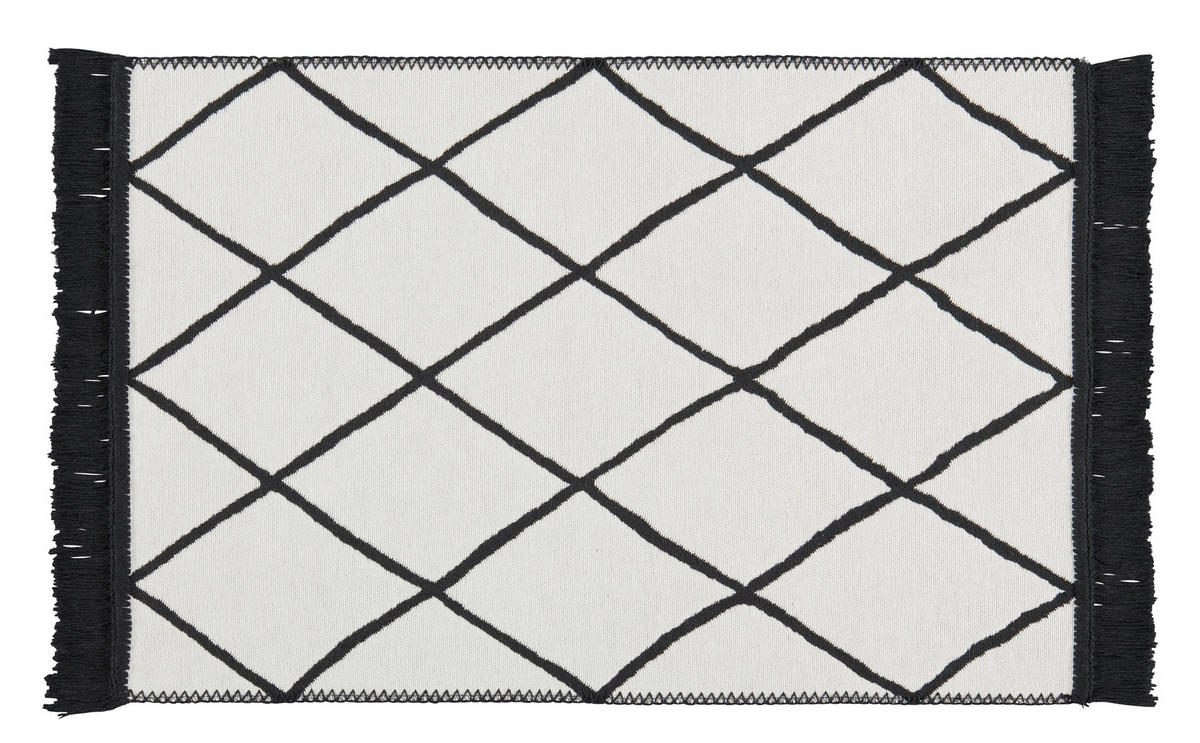 Teppich Boho Kilim schwarz B/L: ca. 60x90 cm Boho Kilim - schwarz (60,00/90,00cm)