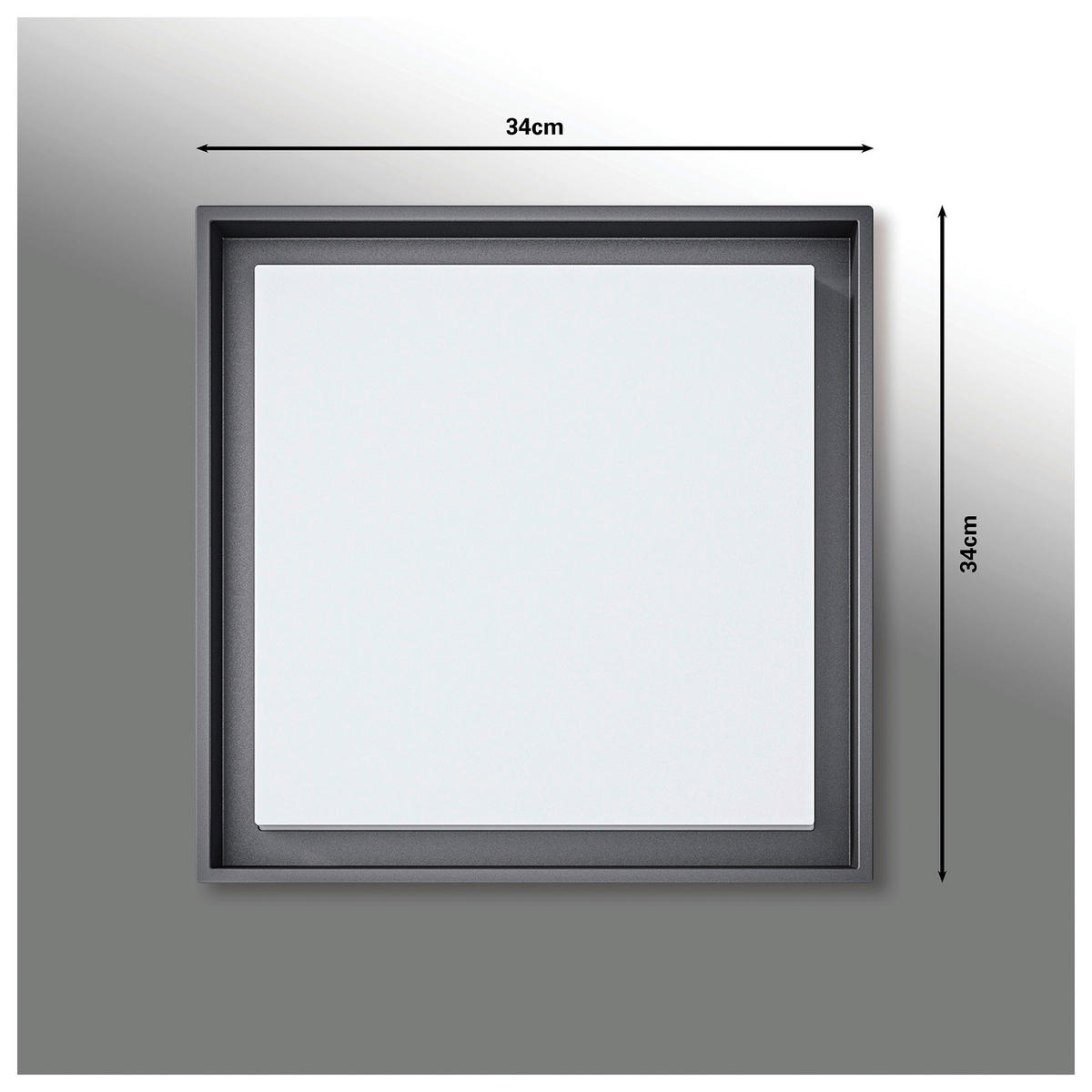 Näve Leuchten LED-Deckenleuchte anthrazit Kunststoff Metall B/H/T: ca. 34x5x34 cm MIO - anthrazit (34,00/5,00/34,00cm) - Näve Leuchten