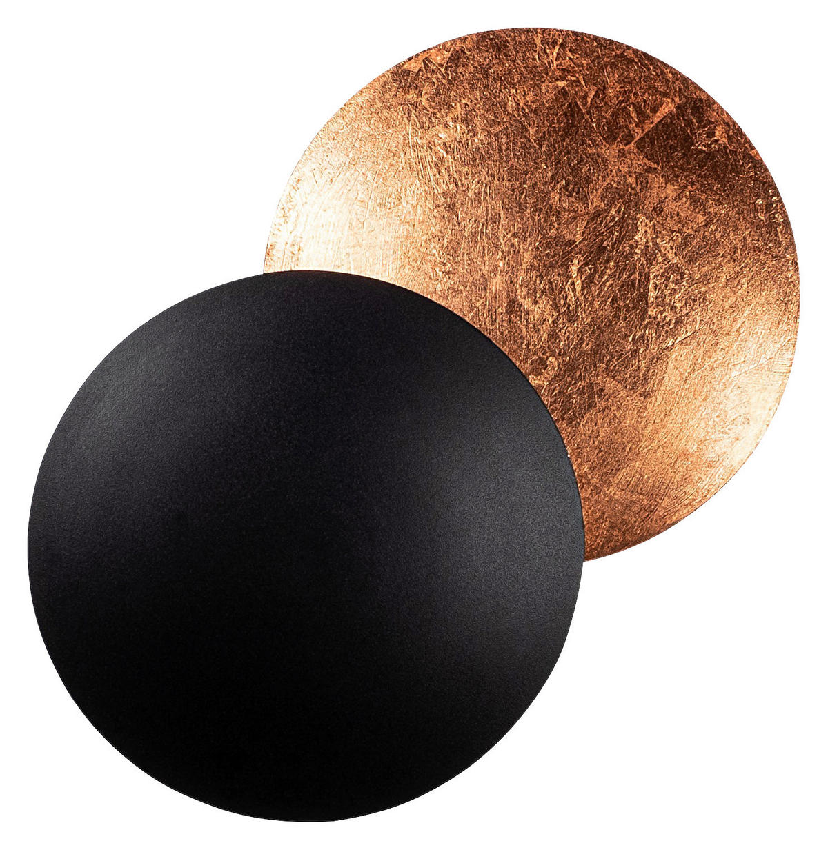 Opviq Wandleuchte schwarz Kupfer Metall B/H/T/L: ca. 16x25x16x25 cm Yosma - schwarz/Kupfer (25,00/16,00/25,00cm) - Opviq