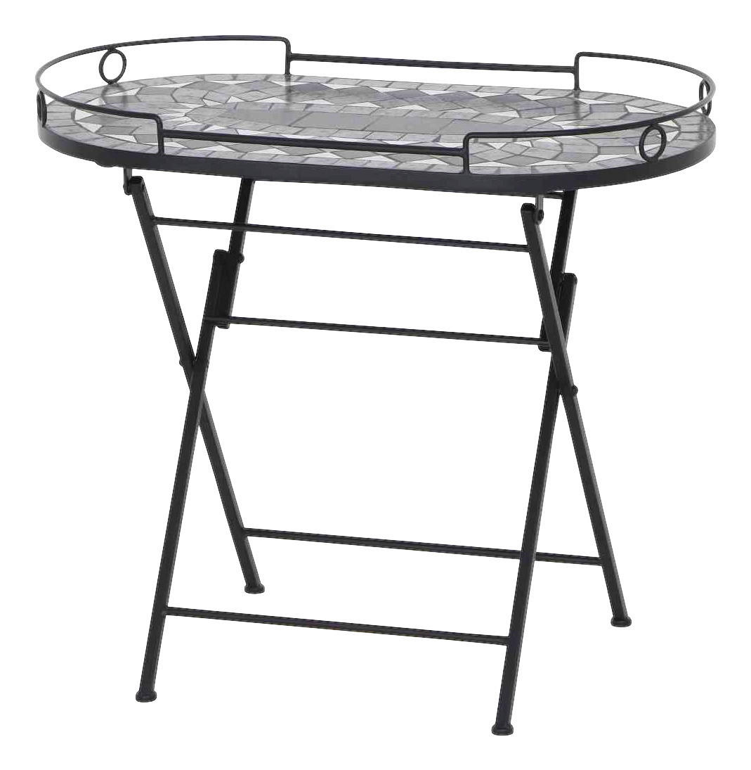 Gardamo Beistelltisch COMO schwarz Stahl COMO - schwarz - Gardamo
