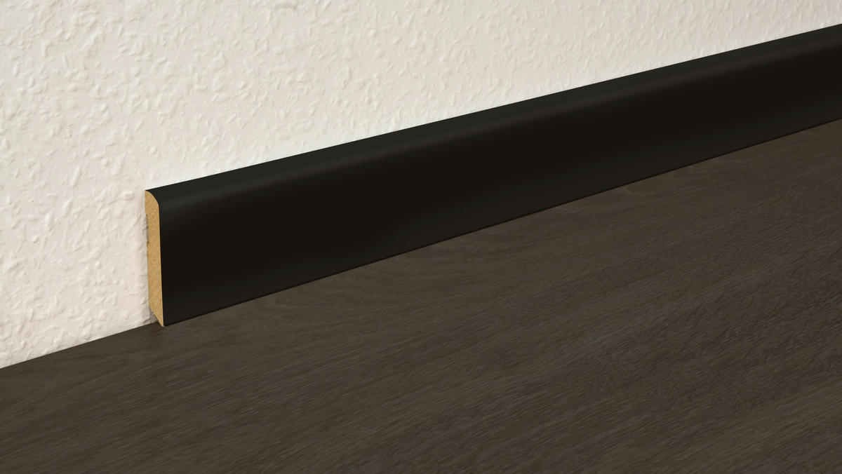 Sockelleiste L/B/H: ca. 250x1x5,8 cm pro Stück Sockelleiste_Basic 58mm schwarz - (250,00/1,00/5,80cm)