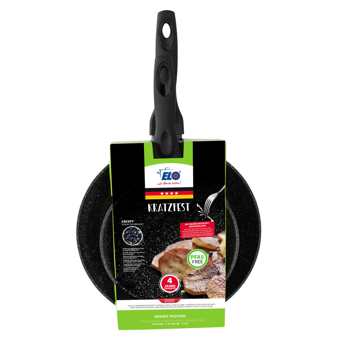 ELO Pfannenset schwarz Aluminium Pfannenset_2tlg. - schwarz (66,00/37,00/18,50cm) - ELO