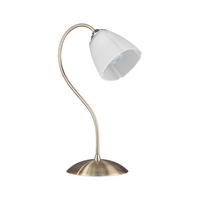 SPOT Light Tischleuchte 7529111 altgold weiß Metall Glas B/H: ca. 28,5x43,5 cm E14 1 Brennstellen Venosa - altgold/weiß (28,50/43,50cm) - SPOT Light