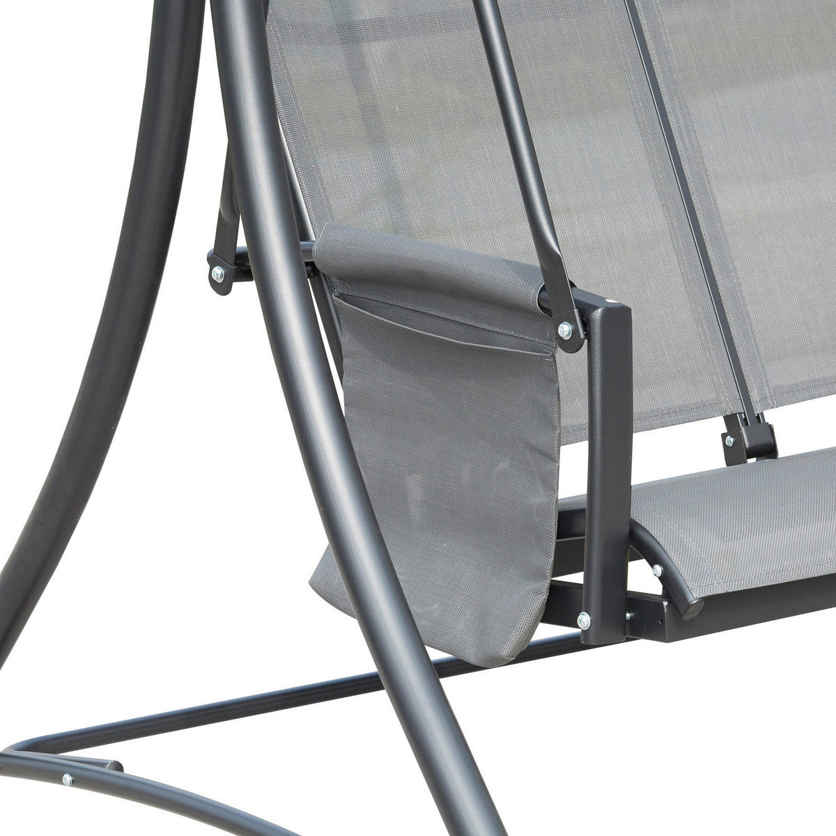 Outsunny Hollywoodschaukel dunkelgrau Metall B/H/T: ca. 196x172x128 cm Hollywoodschaukel - dunkelgrau (196,00/172,00/128,00cm) - Outsunny