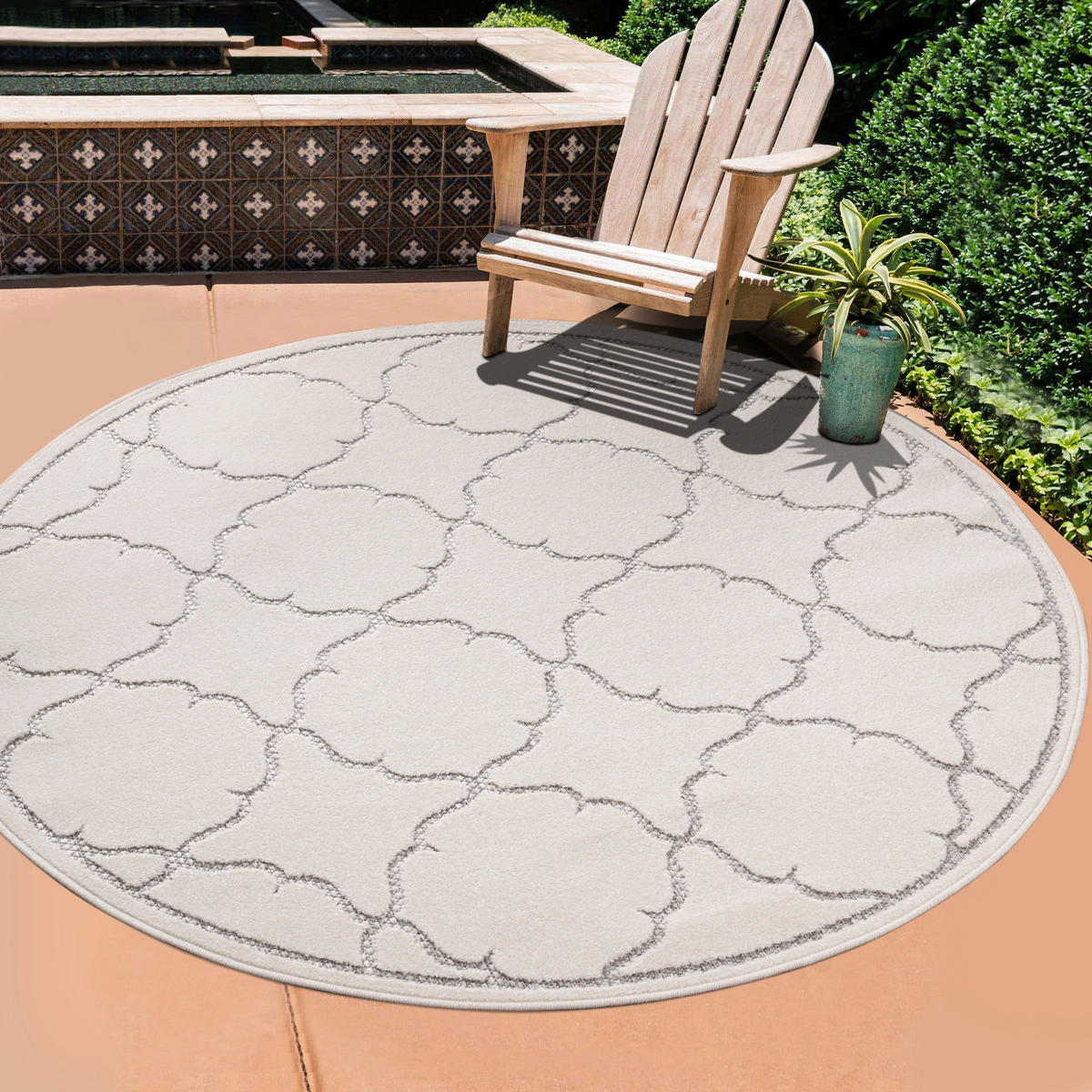 Sanat Outdoorteppich BERLIN creme B/L: ca. 150x150 cm BERLIN - creme (150,00/150,00cm) - Sanat