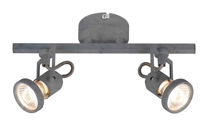 SPOT Light Spotbalken 2727232 Beton Metall B/H/T: ca. 28x15x8 cm GU10 2 Brennstellen Concreto - Beton (28,00/15,00/8,00cm) - SPOT Light