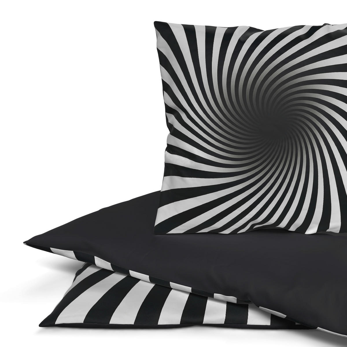 Microfaser Bettwäsche Bettwäsche_Microfaser schw.135x200 - weiß/schwarz (135,00/200,00cm)