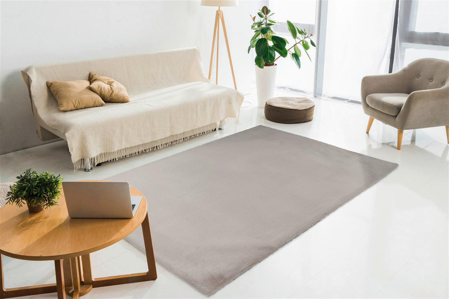 Thumbnail - Kayoom Hochflorteppich Venezuela - Caracas Silber silber B/L: ca. 160x230 cm