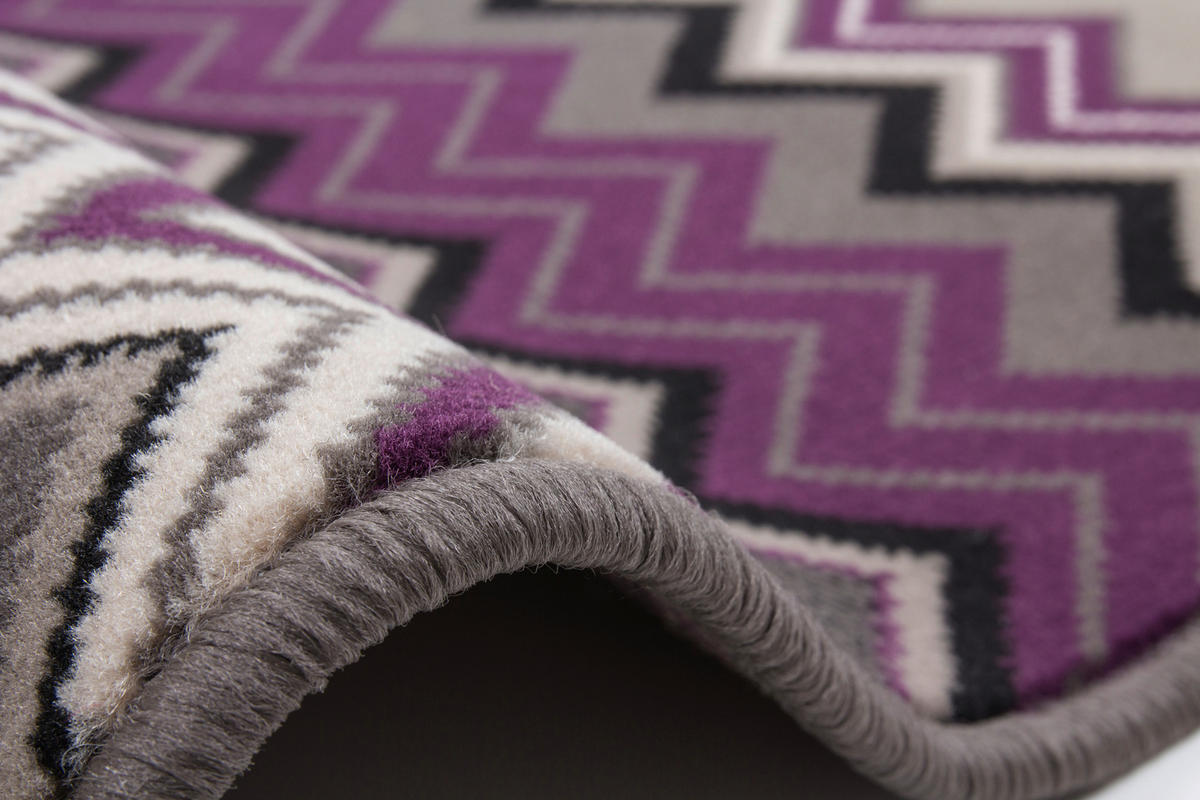 Kayoom Kurzflorteppich Now! 725 violett B/L: ca. 160x230 cm Now! 725 - mehrfarbig/violett (160,00/230,00cm) - Kayoom