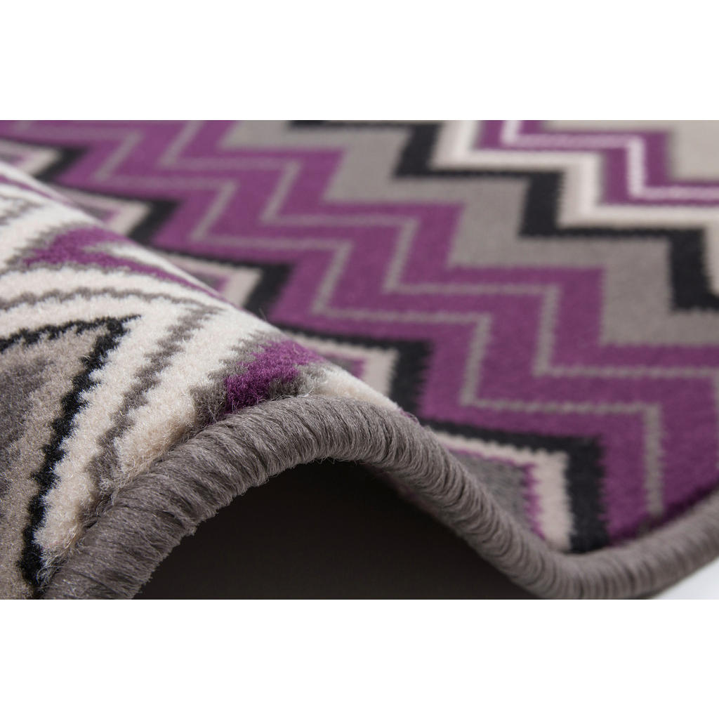 Thumbnail - Kayoom Kurzflorteppich Now! 725 violett B/L: ca. 160x230 cm