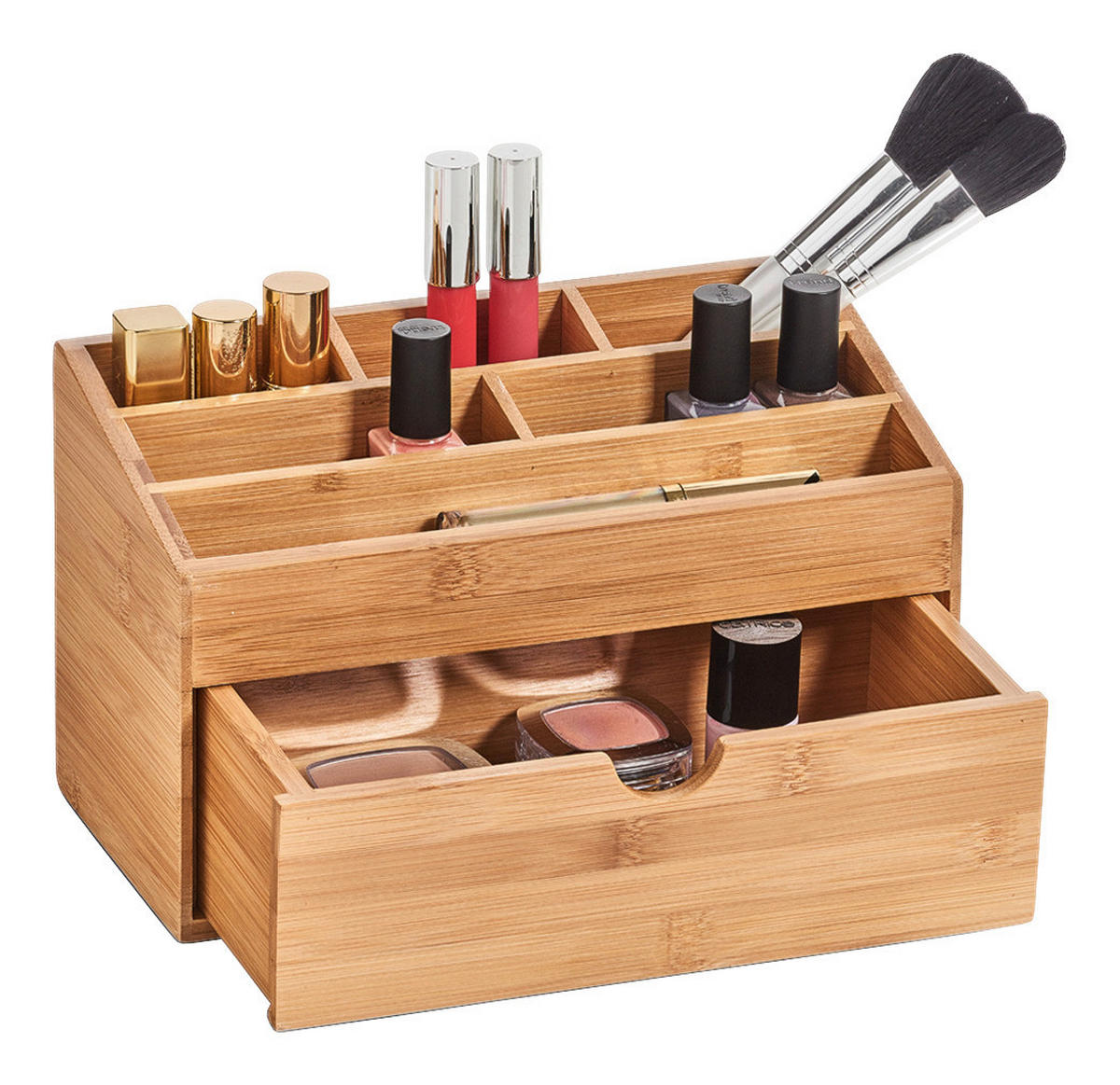 Zeller Organizer natur Bambus B/H/L: ca. 26x15x13 cm Organizer_mit_Schubfach - natur (13,00/26,00/15,00cm) - Zeller