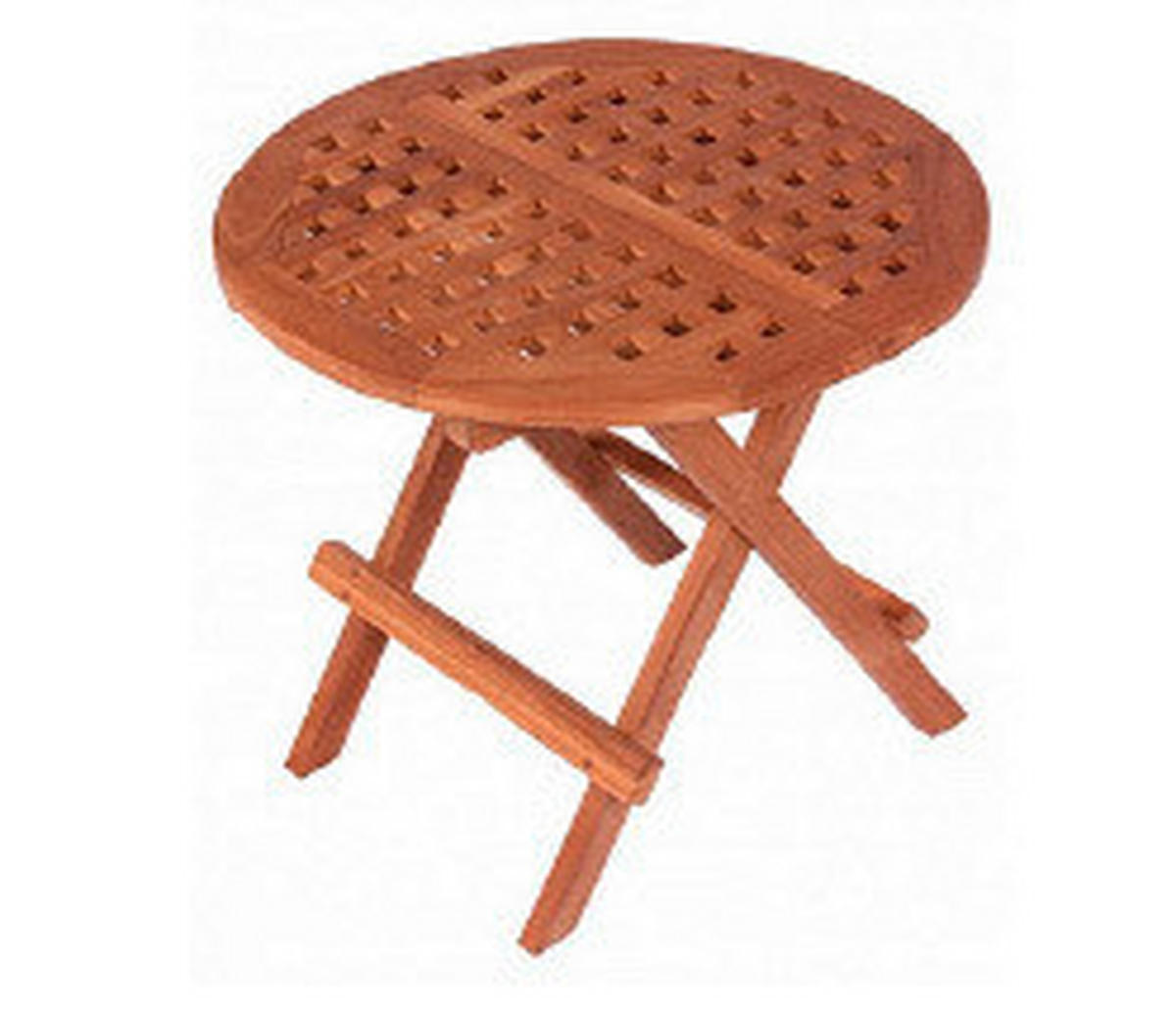 deVries Beistelltisch Woodie natur Teakholz H/D: ca. 50x50 cm Woodie - natur (50,00/50,00cm) - deVries