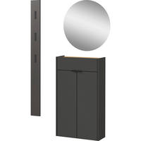 Garderobe 7938-549 B/H/T: ca. 86x200x22 cm 7938-549 - Eiche/Graphit (86,00/200,00/22,00cm) - Germania