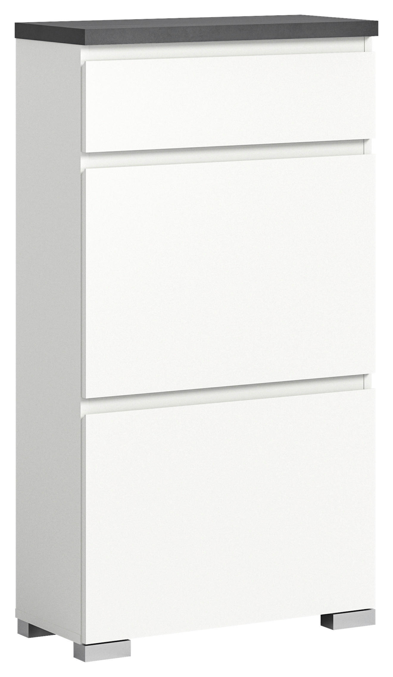 Schuhschrank Shoelove weiß grau B/H/T: ca. 60x109x27 cm Shoelove - weiß/grau (60,00/109,00/27,00cm) - xonox.home