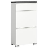Schuhschrank Shoelove weiß grau B/H/T: ca. 60x109x27 cm Shoelove - weiß/grau (60,00/109,00/27,00cm) - xonox.home