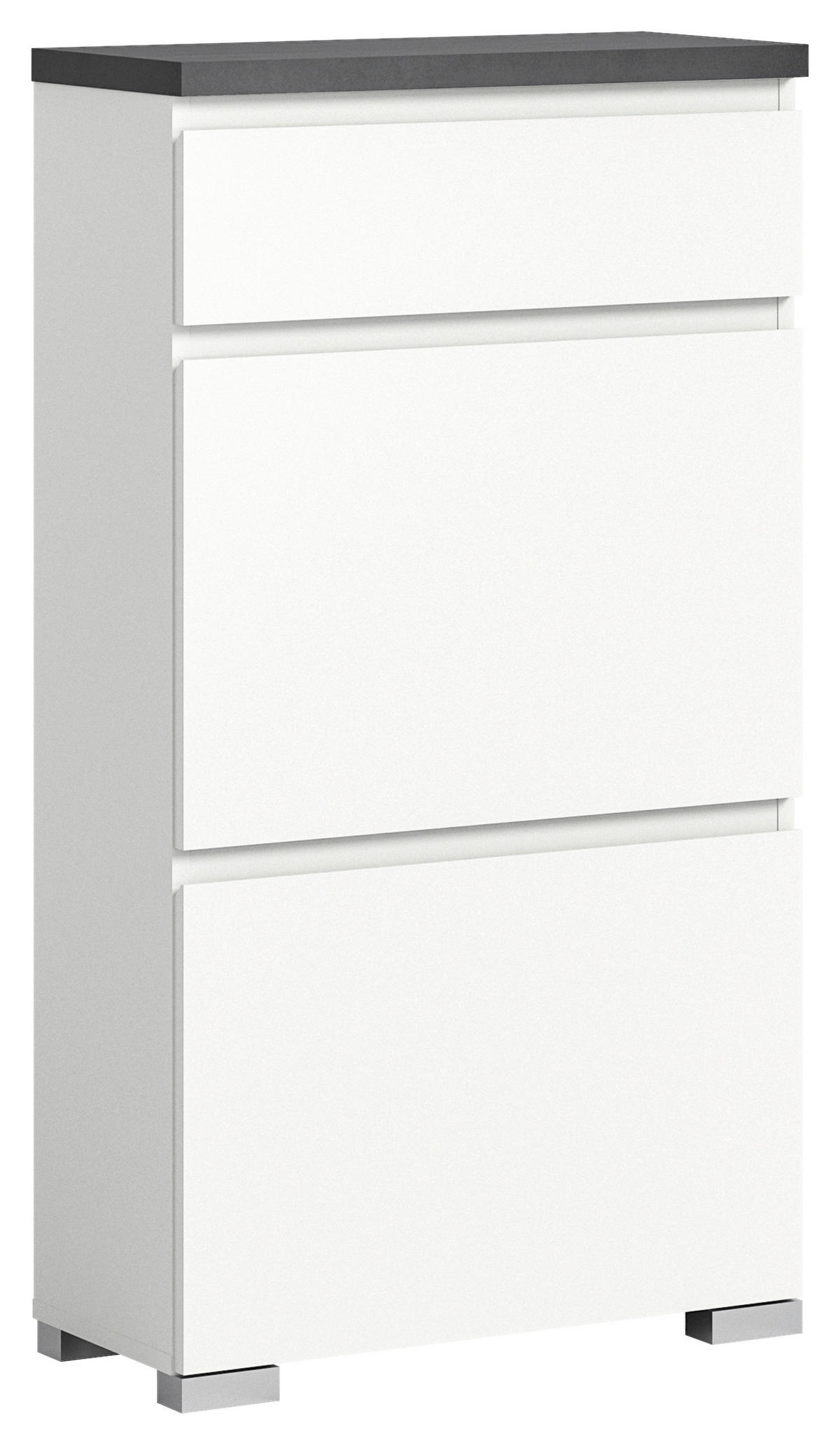 Schuhschrank Shoelove weiß grau B/H/T: ca. 60x109x27 cm Shoelove - weiß/grau (60,00/109,00/27,00cm) - xonox.home