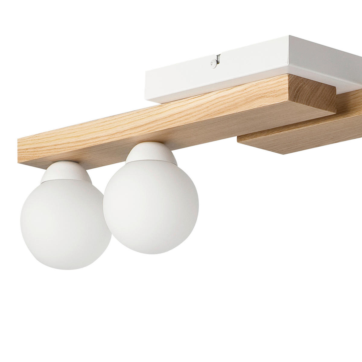 Lamkur Pendelleuchte weiß Holz B/H/L: ca. 20x86x84 cm G9 2 Brennstellen CORTINA - weiß (84,00/20,00/86,00cm) - Lamkur